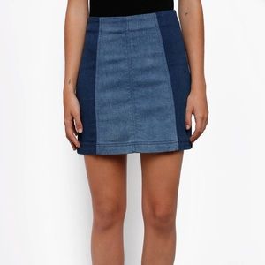 free people modern femme denim skirt